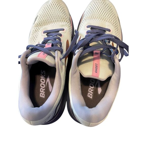 Brooks Womens Gray Purple Ghost 15 Neutral Running Shoes Sneakers Size 9 - Picture 2 of 11